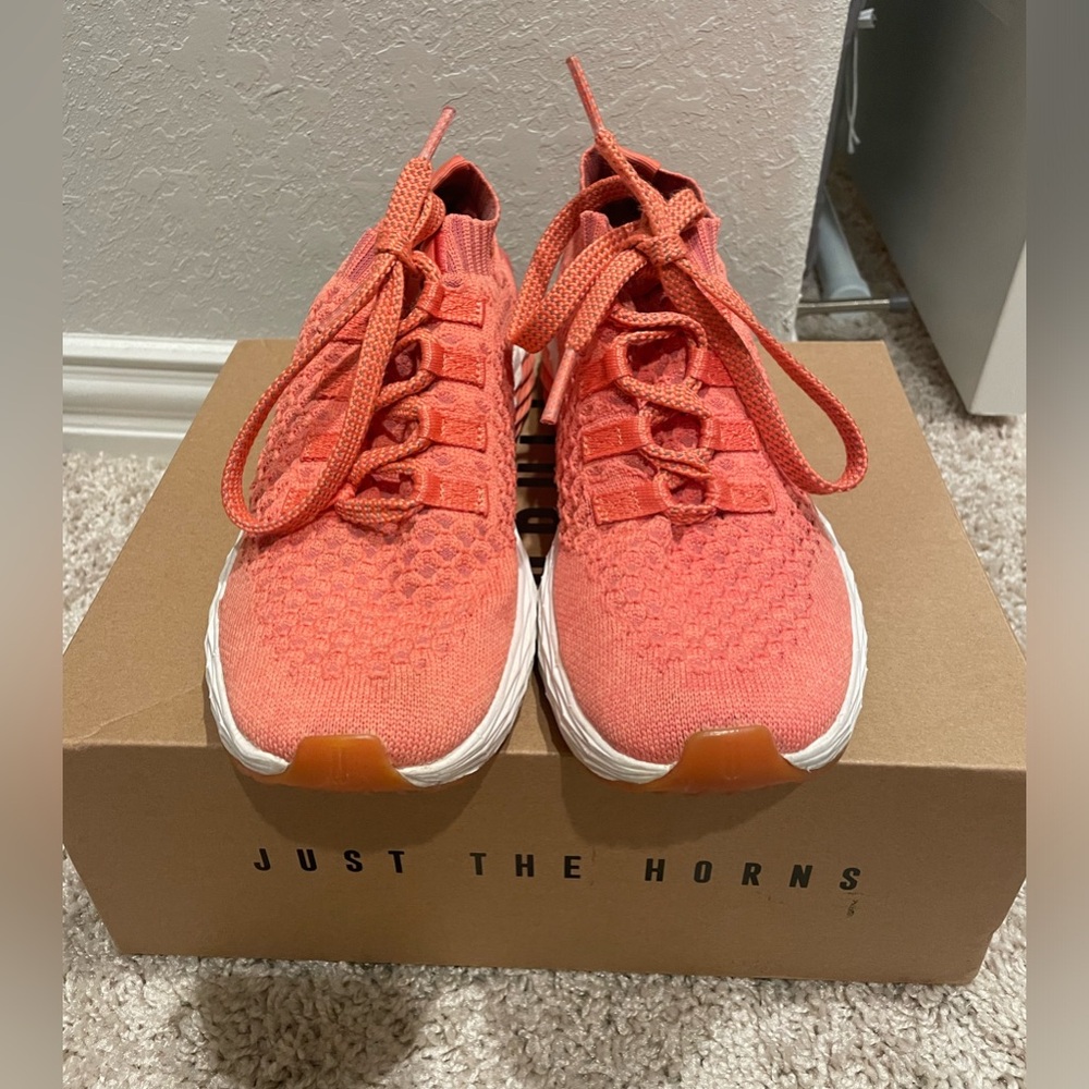 NO BULL running shoes salmon color